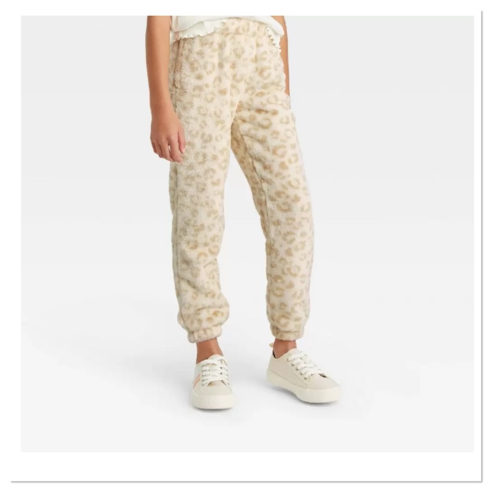 Girls' Sherpa Joggers Cat & Jack Size L